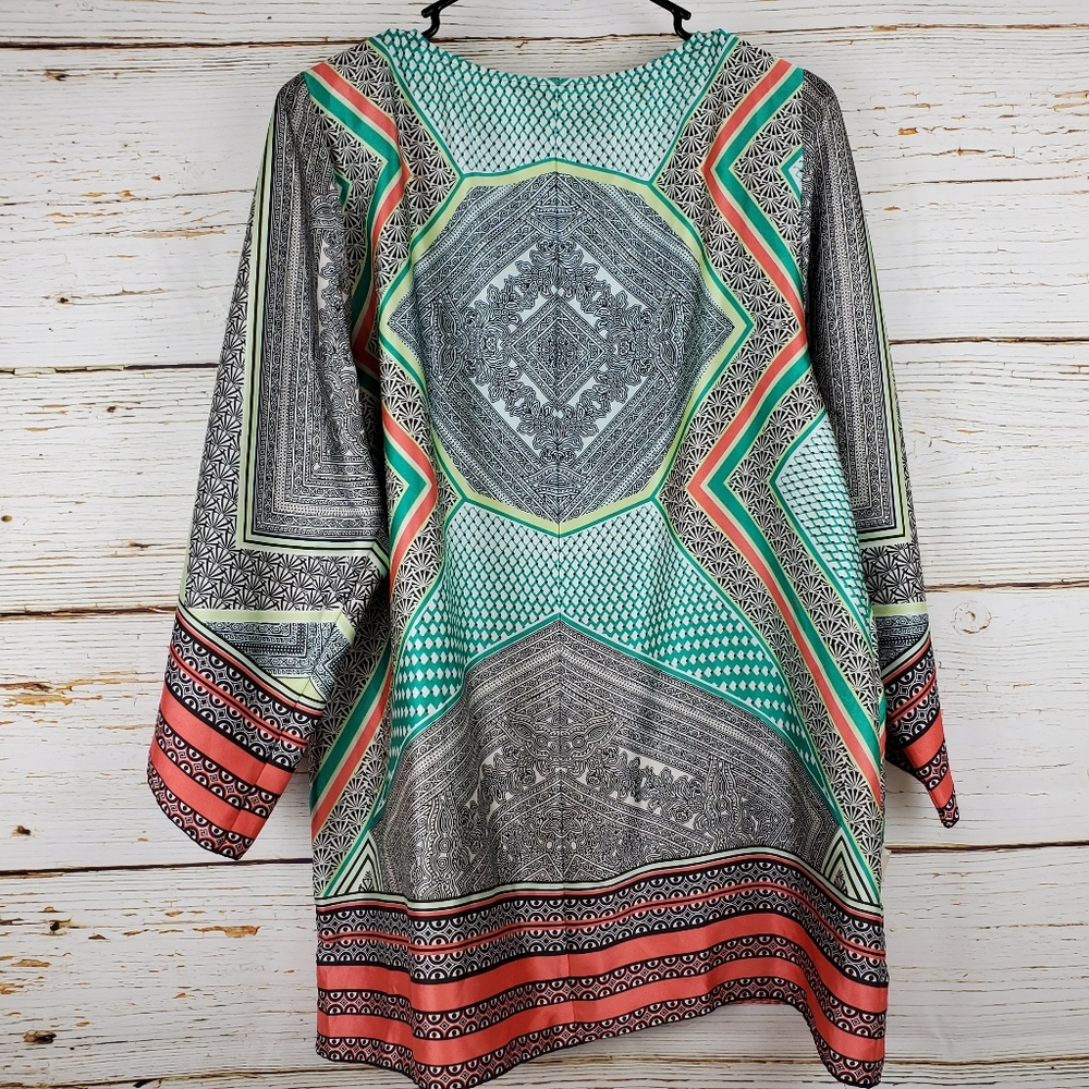 Calvin Klein Print Tunic Blouse - Picture 5 of 5